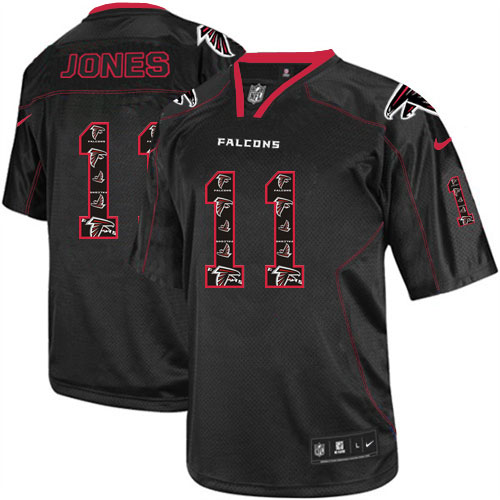 Men's Elite Julio Jones Nike Jersey New Lights Out Black - #11 NFL Atlanta Falcons